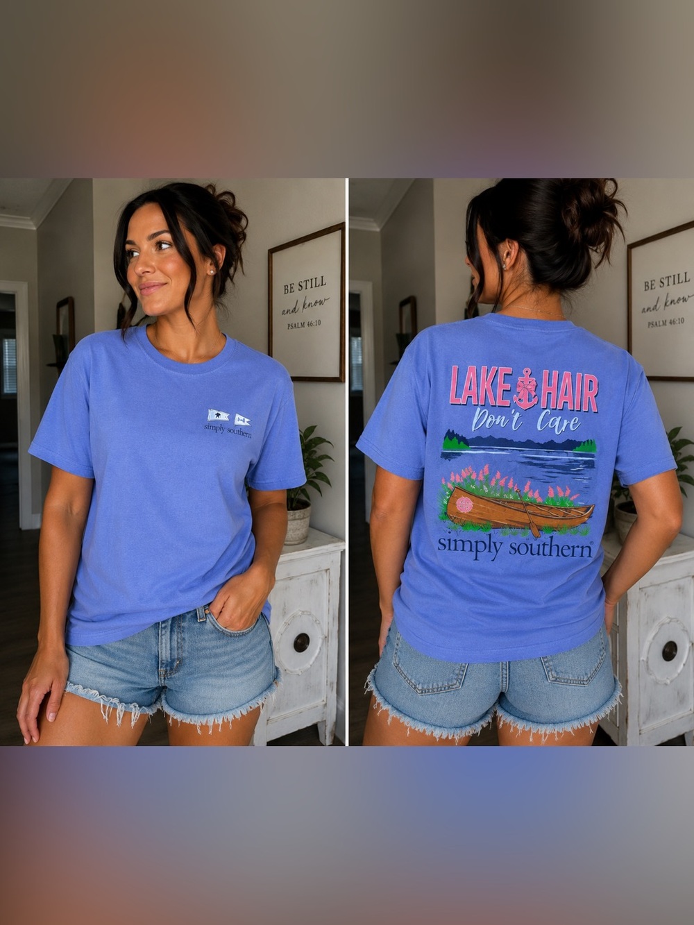 Simply Southern Men's Short Sleeve Tee in Periwinkle
